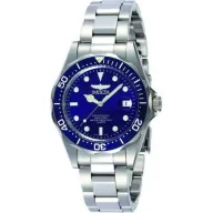 שעון יד אנלוגי לגברים עם רצועת Stainless Steel כסופה 9204 Invicta Pro Diver  - צבע כחול