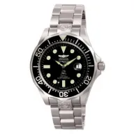 שעון יד אנלוגי לגברים עם רצועת Stainless Steel כסופה Invicta Pro Diver 3044 - צבע שחור