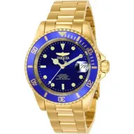 שעון יד אנלוגי לגברים עם רצועת Stainless Steel זהובה Invicta Pro Diver 8930OB - צבע כחול