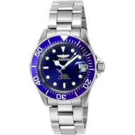 שעון יד אנלוגי לגברים עם רצועת Stainless Steel כסופה Invicta Pro Diver 9094 - צבע כחול