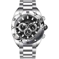 שעון יד אנלוגי לגברים עם רצועת Stainless Steel כסופה Invicta Venom 38136 - צבע שחור
