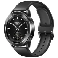 שעון ספורט חכם Xiaomi Watch S3 - עם צבע מארז שחור ורצועת גומי פלואורין שחורה - שנה אחריות יבואן רשמי על-ידי המילטון