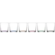 סט 6 כוסות שתייה מזכוכית 345 מ''ל LAV - דגם Bodega - תחתית צבעונית פסטל