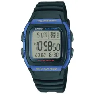 שעון יד דיגיטלי עם רצועת סיליקון שחורה Casio W-96H-2AVDF - כחול 