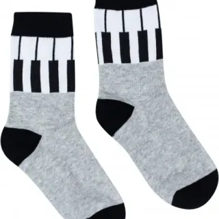 image #0 of  זוג גרביים מעוצבים לילדים Pulliez דגם פסנתר - מידת One Size שמתאימה למידות 24-35