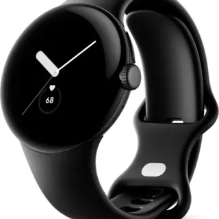 image #0 of שעון חכם Google Pixel Watch 41mm - צבע שעון Matte Black / צבע רצועה Obsidian Active - שנה אחריות 