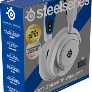 image #2 of אוזניות גיימינג אלחוטיות SteelSeries Arctis Nova 7P Wireless - צבע לבן