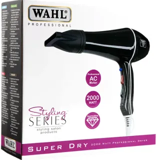 image #2 of מייבש שיער מקצועי 2000W מדגם Wahl Super Dry - צבע שחור