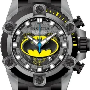 image #2 of שעון יד אנלוגי לגברים עם רצועת Stainless Steel מהדורת Invicta DC Comics Batman 26912 - צבע שחור