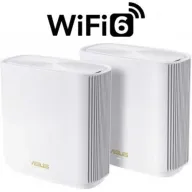 ראוטר (2 יחידות) Asus ZenWIFI XT8 AX6600 802.11ax Tri-Band Mesh Wireless WiFi 6 6600Mbps - צבע לבן