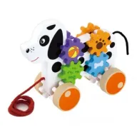 צעצוע משיכה מבית Viga - כלב עם גלגלי שיניים