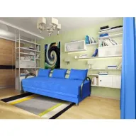 ספה נפתחת למיטה עם ארגז מצעים דגם שיר - צבע כחול
