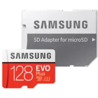 כרטיס זיכרון Samsung EVO Plus Micro SDXC UHS-I MC128HA - נפח 128GB - עם מתאם ל-SD