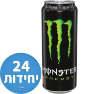 משקה Monster Energy ירוק בנפח 500 מ''ל - חבילה של 24 יחידות