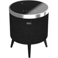 שולחן רמקול Bluetooth עם משטח טעינה אלחוטי NOA Sound Box V1200W - צבע שחור זכוכית