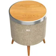 שולחן רמקול Bluetooth עם משטח טעינה אלחוטי NOA Sound Box V1200W - צבע בז' / אגוז