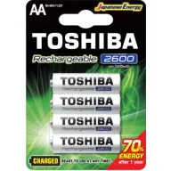 4 סוללות נטענות Toshiba AA 2600mAh TNH-6GAE