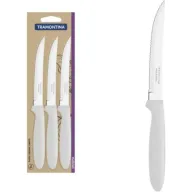 3 סכינים לחיתוך בשר וירקות 8.3 אינטש / 21.3 ס''מ Tramontina - צבע לבן