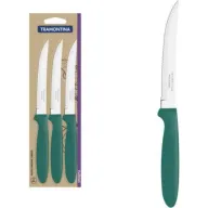 3 סכינים לחיתוך בשר וירקות  8.3 אינטש / 21.3 ס''מ Tramontina - צבע ירוק
