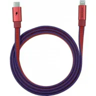 כבל סנכרון וטעינה Miracase עם חיבור USB Type-C לחיבור MFI Lightning באורך 1 מטר - צבע סגול