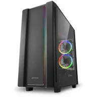 מארז מחשב ללא ספק Sharkoon REV220 ATX RGB - צבע שחור