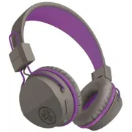 אוזניות קשת Over-Ear אלחוטיות Bluetooth לילדים JLab JBuddies Studio - צבע אפור/סגול