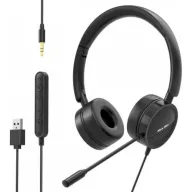 אוזניות קשת On-Ear עם מיקרופון Uniset UNI-H360 - צבע שחור