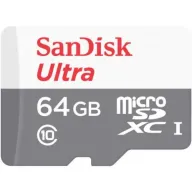 כרטיס זיכרון ללא מתאם SanDisk Ultra MicroSDXC - דגם SDSQUNR-064G-GN3MN - נפח 64GB 