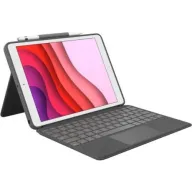כיסוי מקלדת Logitech Combo Touch ל- Apple iPad 10.2 Inch 2019 / 2020 / 2021 - צבע אפור בעברית ובאנגלית