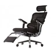 כיסא מחשב רשת Keisar Ergohuman Plus עם משענת לרגליים - צבע שחור