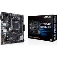 לוח אם Asus PRIME B450M-K II AM4, AMD B450, DDR4, PCI-E,HDMI, VGA, DVI
