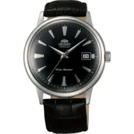 שעון יד אנלוגי אוטומטי לגברים Orient 2nd Bambino FAC00004B0 - צבע כסוף עם רצועת עור שחורה