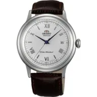 שעון יד אנלוגי אוטומטי לגברים Orient 2nd Bambino FAC00009W0 - צבע כסוף עם רצועת עור חומה