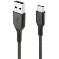 כבל USB-A ל-USB Type-C קלוע באורך 1 מטר Playa By Belkin - צבע שחור