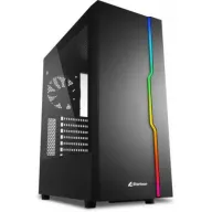 מארז מחשב ללא ספק Sharkoon RGB Slider ATX - צבע שחור