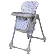 כיסא אוכל BabySafe Siesta - צבע אפור בהיר עם כוכבים