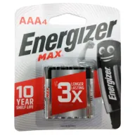 4 סוללות Energizer Max Alkaline AAA LR03 Pack