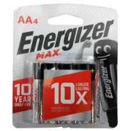 4 סוללות Energizer Max Alkaline AA LR6 Pack