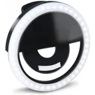 מנורת סלפי מתכווננת LED Ring Light - שחור