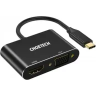 תחנת עגינה Choetech 2 In 1 USB Type-C To HDMI + VGA