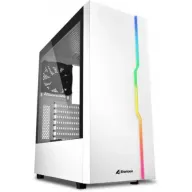 מארז מחשב ללא ספק Sharkoon RGB Slider ATX - צבע לבן