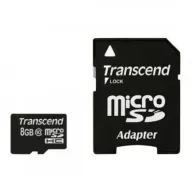 כרטיס זכרון Transcend Premium Micro SDHC TS8GUSDHC10 - נפח 8GB