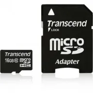 כרטיס זכרון Transcend Premium Micro SDHC TS16GUSDHC10 - נפח 16GB