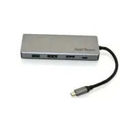 מציאון ועודפים - תחנת עגינה USB Type-C עם חיבורי Gold Touch SU-C15 DP+HDMI+VGA+4xUSB+LAN+TF/SD