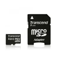 כרטיס זכרון Transcend Premium Micro SDHC TS4GUSDHC10 - נפח 4GB