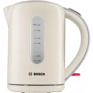 מציאון ועודפים - קומקום 1.7 ליטר Bosch TWK7607 1850W-2200W - צבע קרם - שנתיים אחריות יבואן רשמי BSH