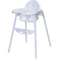 כסא אוכל 2 גבהים עם מגש נשלף מבית BabySafe - צבע לבן 