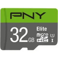 כרטיס זיכרון עם מתאם PNY Elite Micro SDHC 32GB Class-10 UHS-1 U1 P-SDU32GU185GW-GE