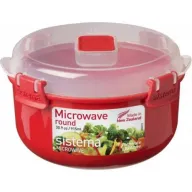 קערית בישול עגולה 915 מ''ל מסדרת Microwave צבע אדום - Sistema 