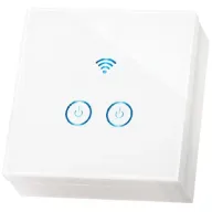 מציאון ועודפים - מפסק תאורה Wi-Fi חכם מעל הטיח Smart-Grade - שתי הדלקות - כולל תמיכה בדור 3 מהמוצר ועד האפליקציה